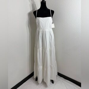 Reformation White Maxi Sundress with Spaghetti Straps NWT